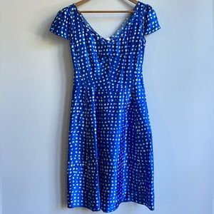 Marni 100% silk blue polka dot dress XS